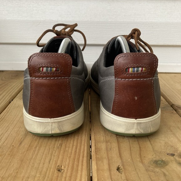 Ecco Collin 2.0 Perforated Leather Sneakers Shoes Gray Mens EU 45 US 11 - 11.5 - Picture 6 of 9